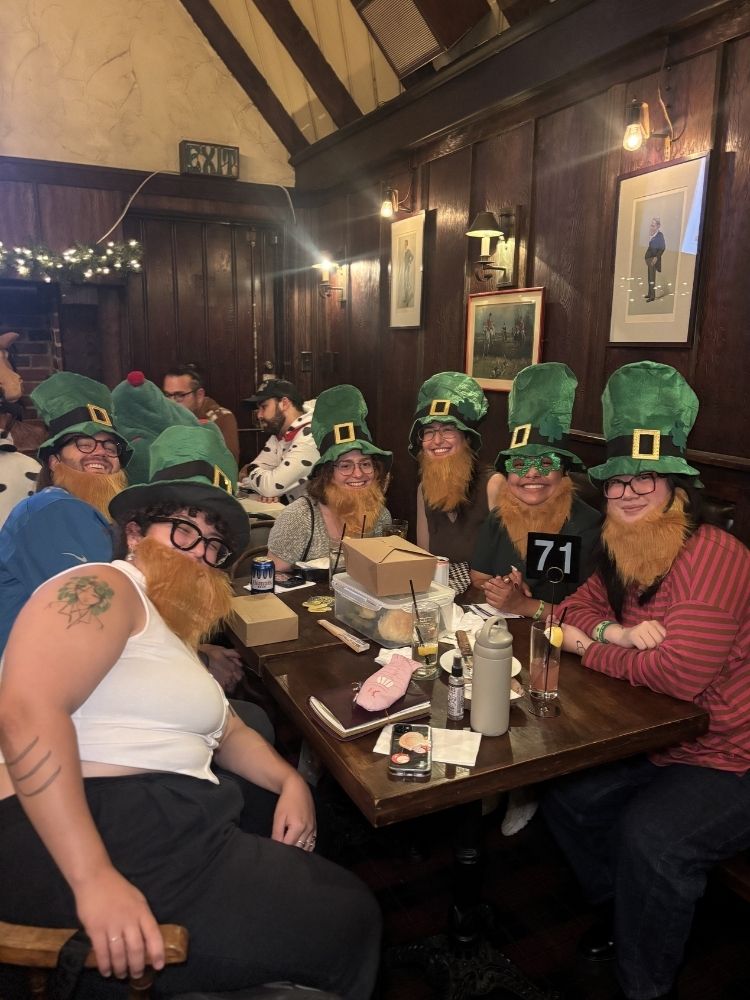 Crowds celebrating St. Patrick's Day at the historic Tom Bergin's Irish Pub festival in Los Angeles